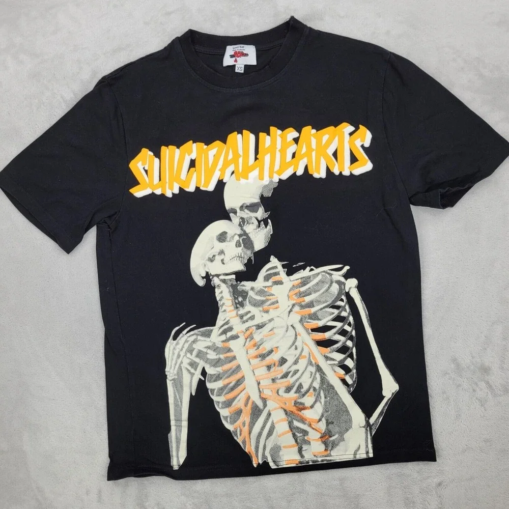 Suicidal Hearts Shirt Mens XS Made In Heaven Streetwear Skeleton‎ Skulls X Small